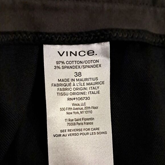 NWT Vince. Dylan Slim Fit Jeans, Size 38 x 32, Frog Green, Fabric Made In Italy - Picture 8 of 8